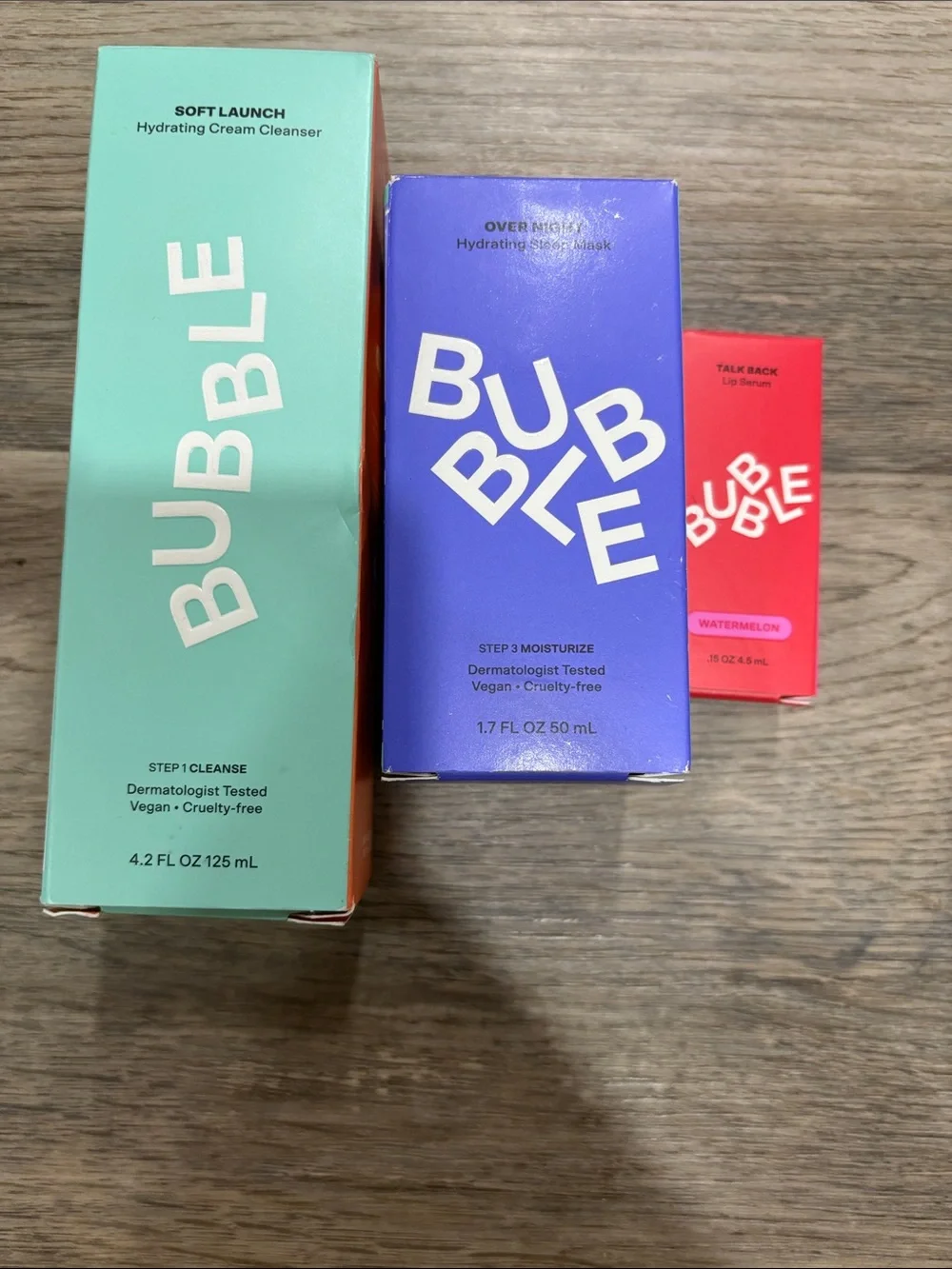 Hydrating Cream Cleanser & Moisturizer Trio - Mint, Purple, Pink